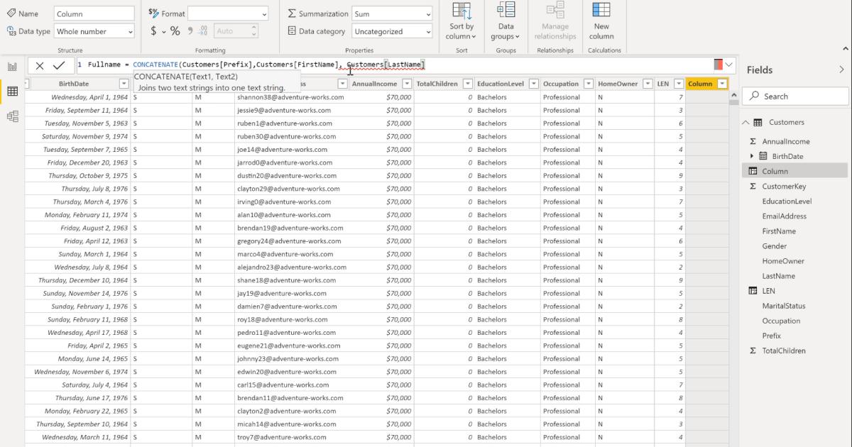 Nhóm hàm TEXT cơ bản để phân tích dữ liệu trong PowerBI DAX