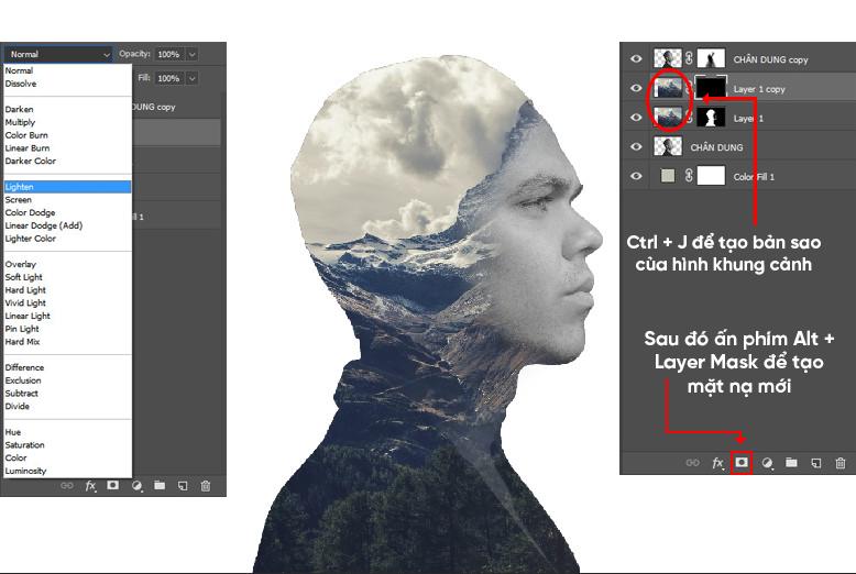 Cách tạo hiệu ứng Double Exposure (chồng ảnh) trong Photoshop dưới 5 phút