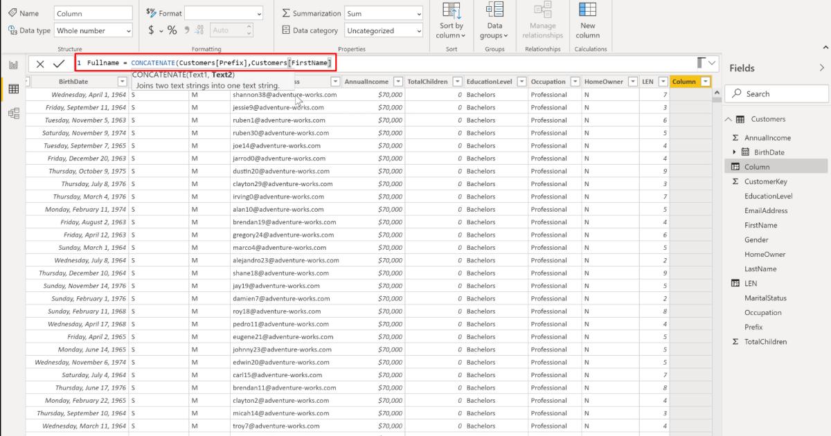Nhóm hàm TEXT cơ bản để phân tích dữ liệu trong PowerBI DAX