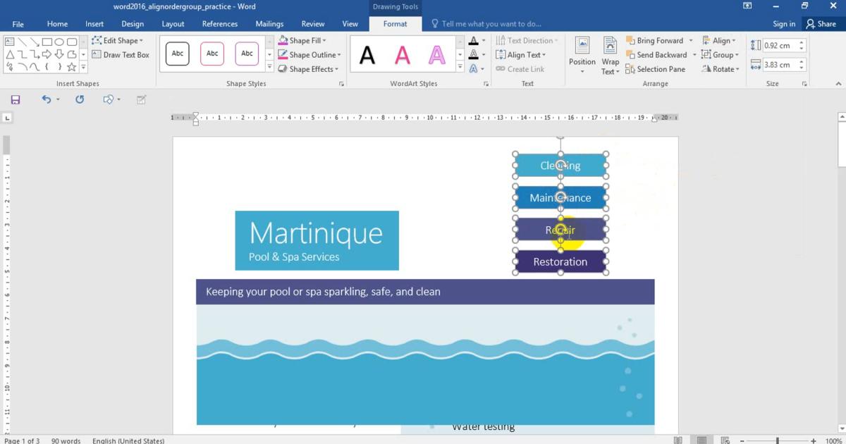 Căn chỉnh, sắp xếp, nhóm các đối tượng khi soạn thảo văn bản với Word