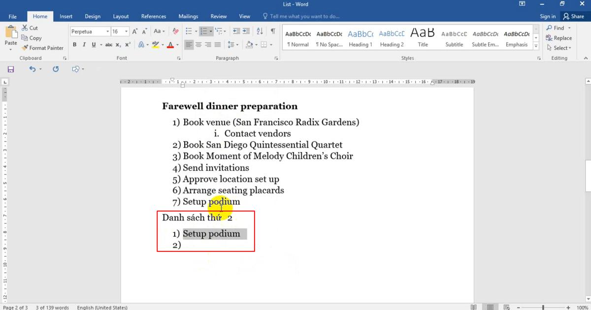 Đánh dấu (bullet) và đánh số (numbering) tự động trong Word