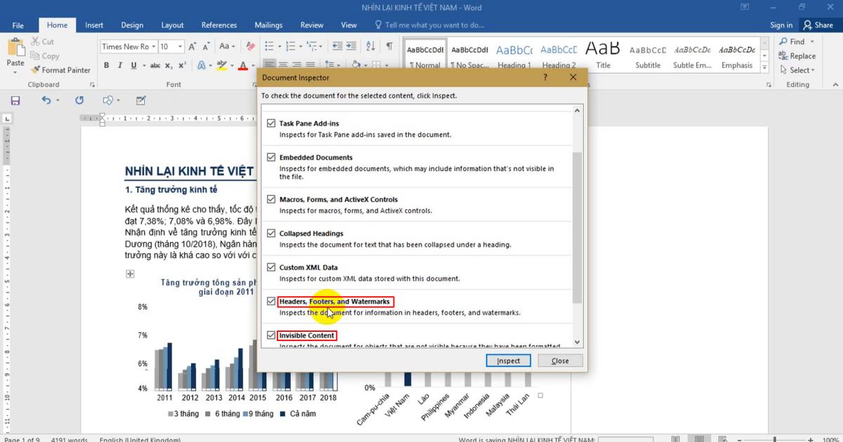 Kiểm tra nội dung của văn bản