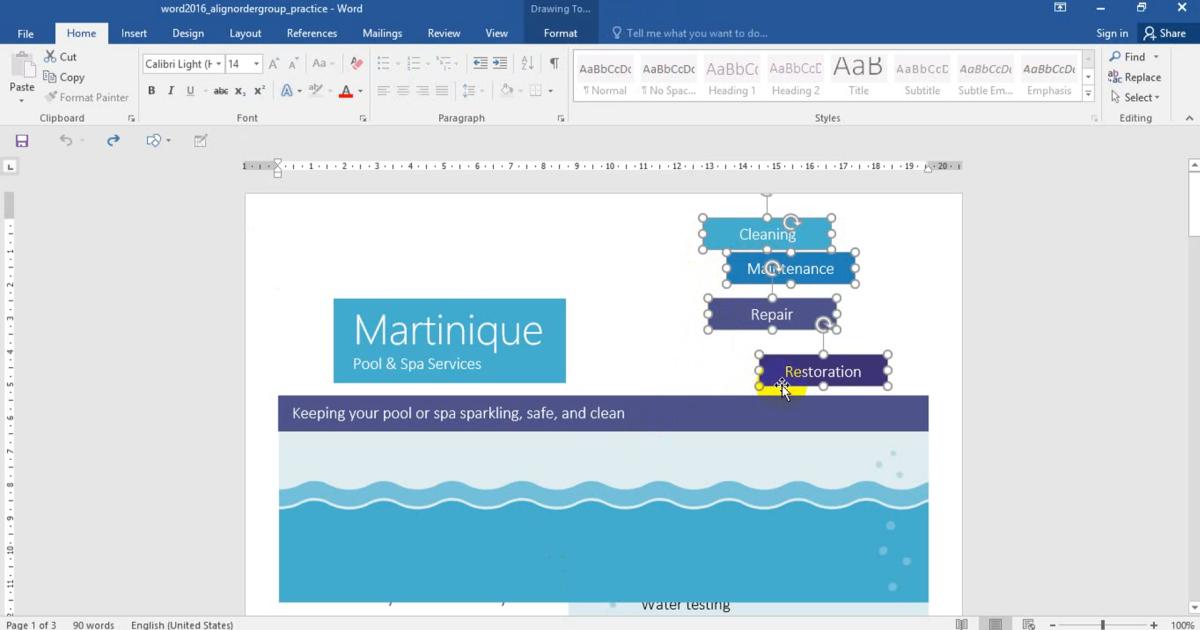 Căn chỉnh, sắp xếp, nhóm các đối tượng khi soạn thảo văn bản với Word