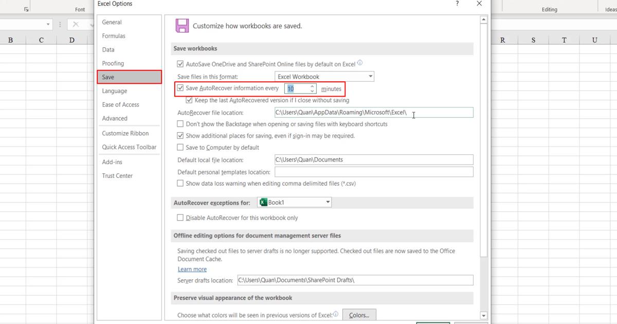 Tìm hiểu về Tùy chỉnh trong Excel và những thiết lập thường gặp