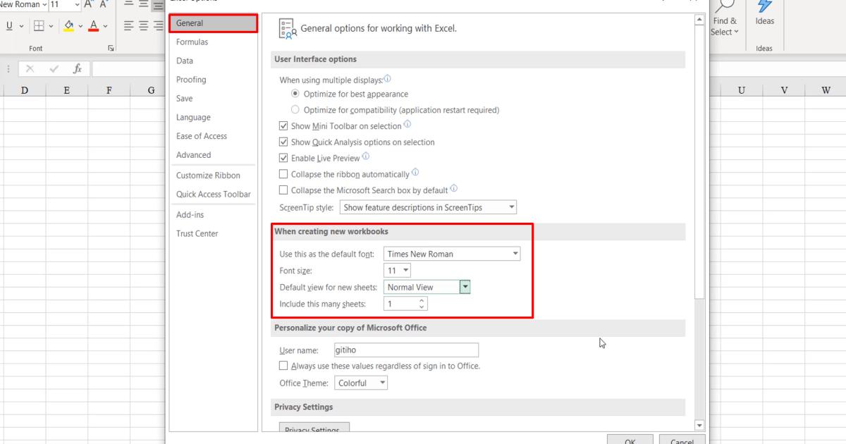 Tìm hiểu về Tùy chỉnh trong Excel và những thiết lập thường gặp