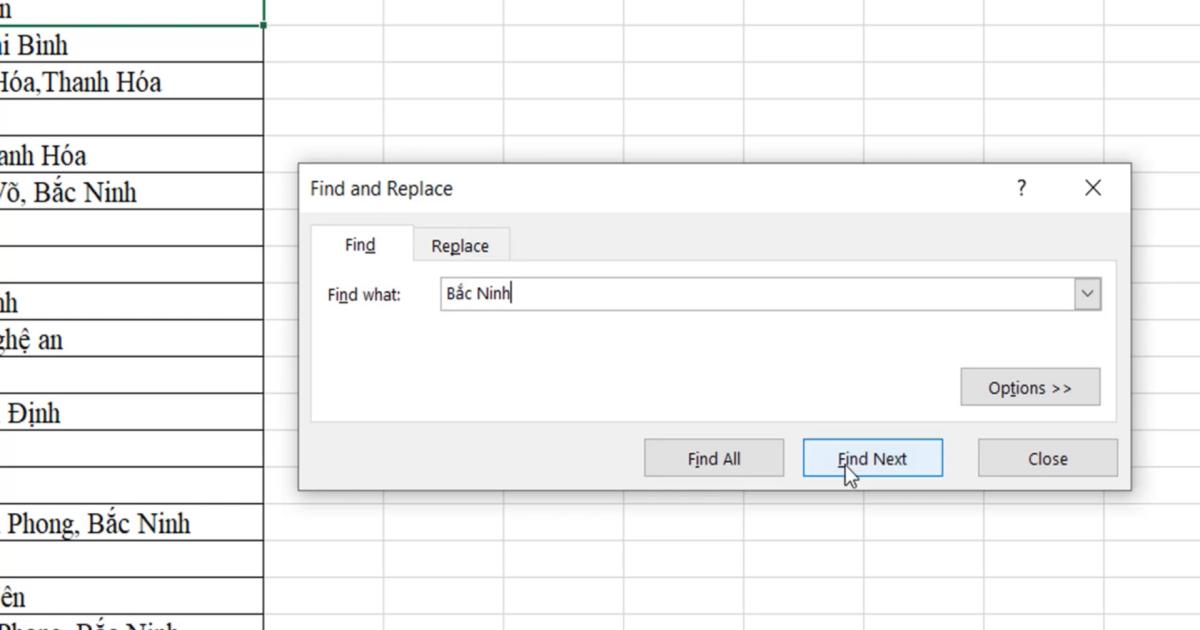 Cách tìm kiếm dữ liệu Excel bằng công cụ Find & Select và VBA