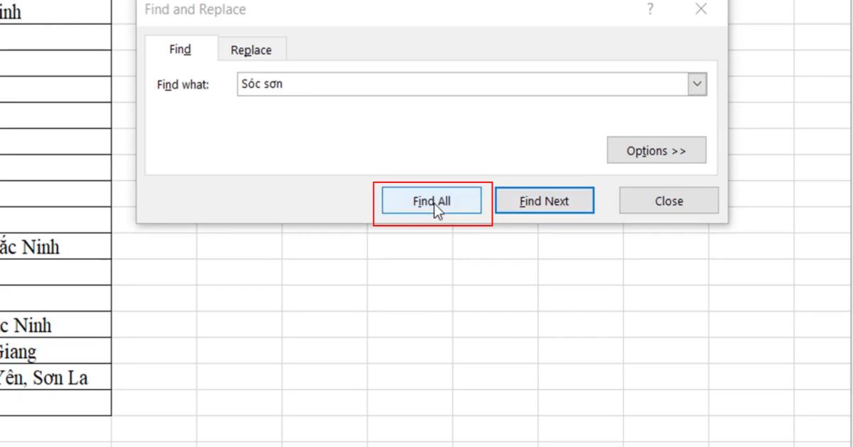 Cách tìm kiếm dữ liệu Excel bằng công cụ Find & Select và VBA