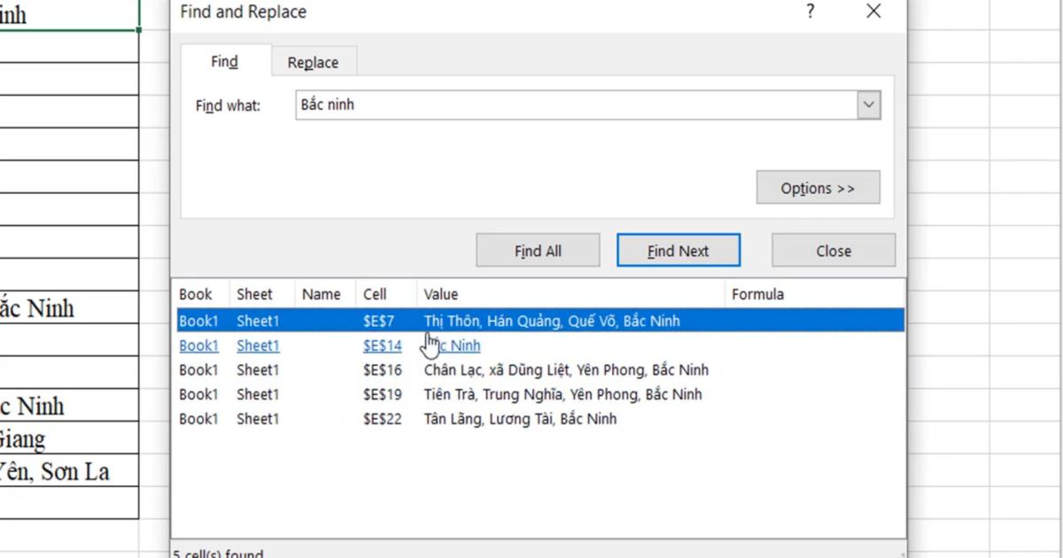 Cách tìm kiếm dữ liệu Excel bằng công cụ Find & Select và VBA