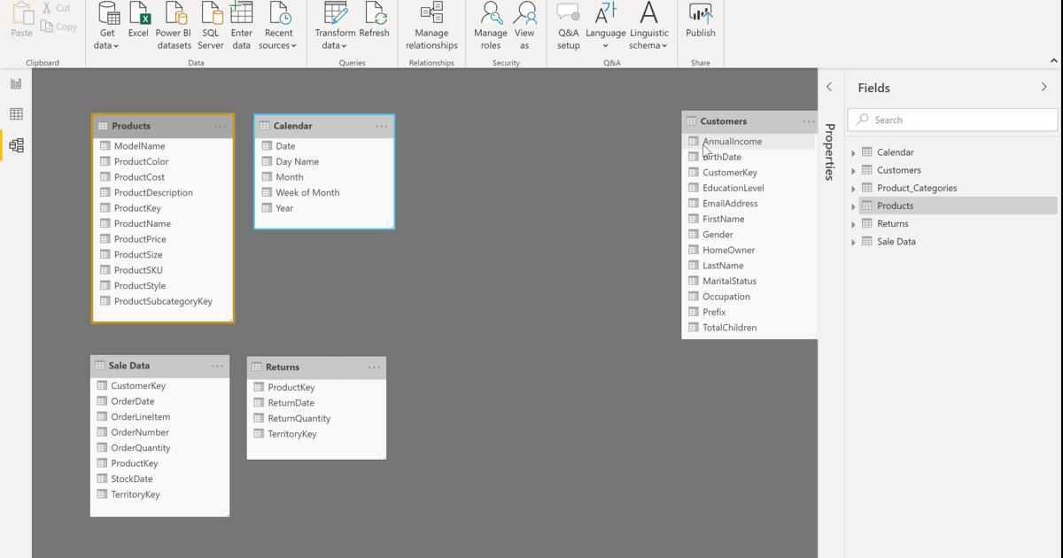 Phân biệt Data Table và Lookup Table, Table Relationship và Merged Data