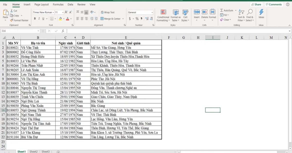 Kỹ thuật định dạng kẻ khung và xóa khung trong Excel