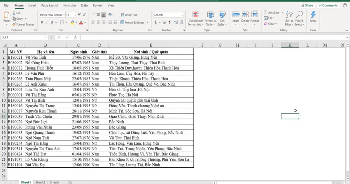 Kỹ thuật định dạng kẻ khung và xóa khung trong Excel