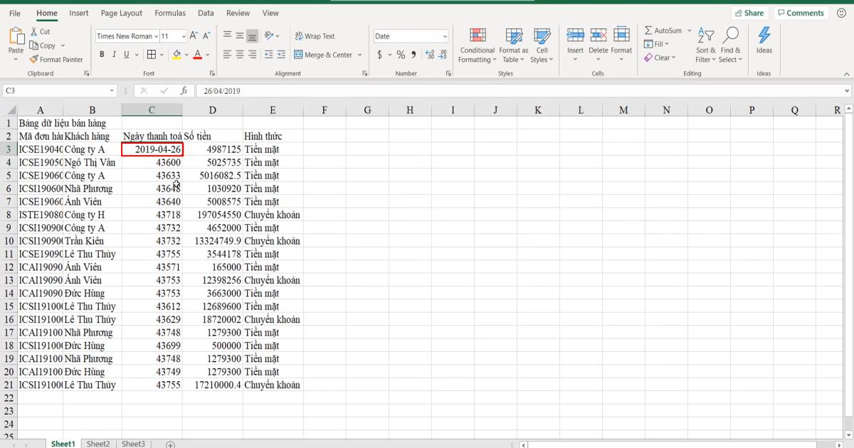 Thế nào là bảng dữ liệu Excel? Các thành phần của bảng dữ liệu Excel