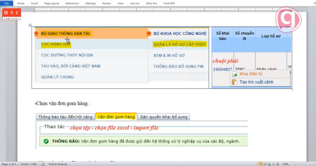 Những chứng từ cần thiết để khai Manifest chuẩn trong Logistics
