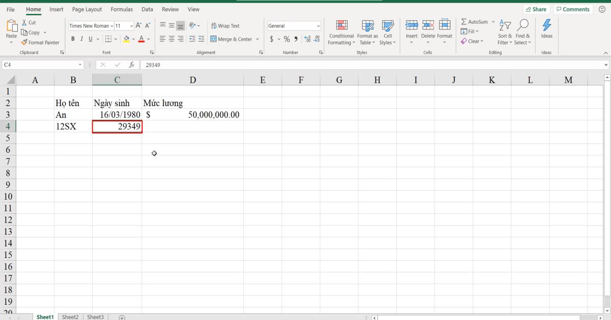 Giới thiệu về các kiểu dữ liệu mẫu thường sử dụng trong Excel