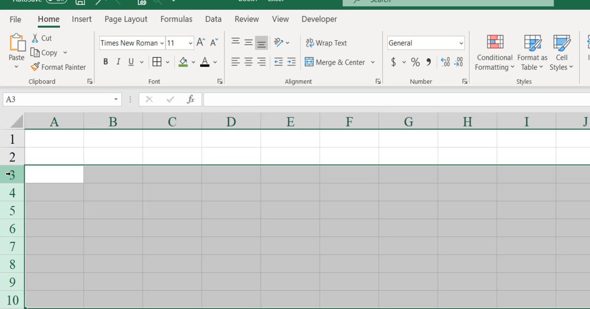 Một số thao tác thường dùng với đối tượng Hàng, Cột trong Excel - Phần 1