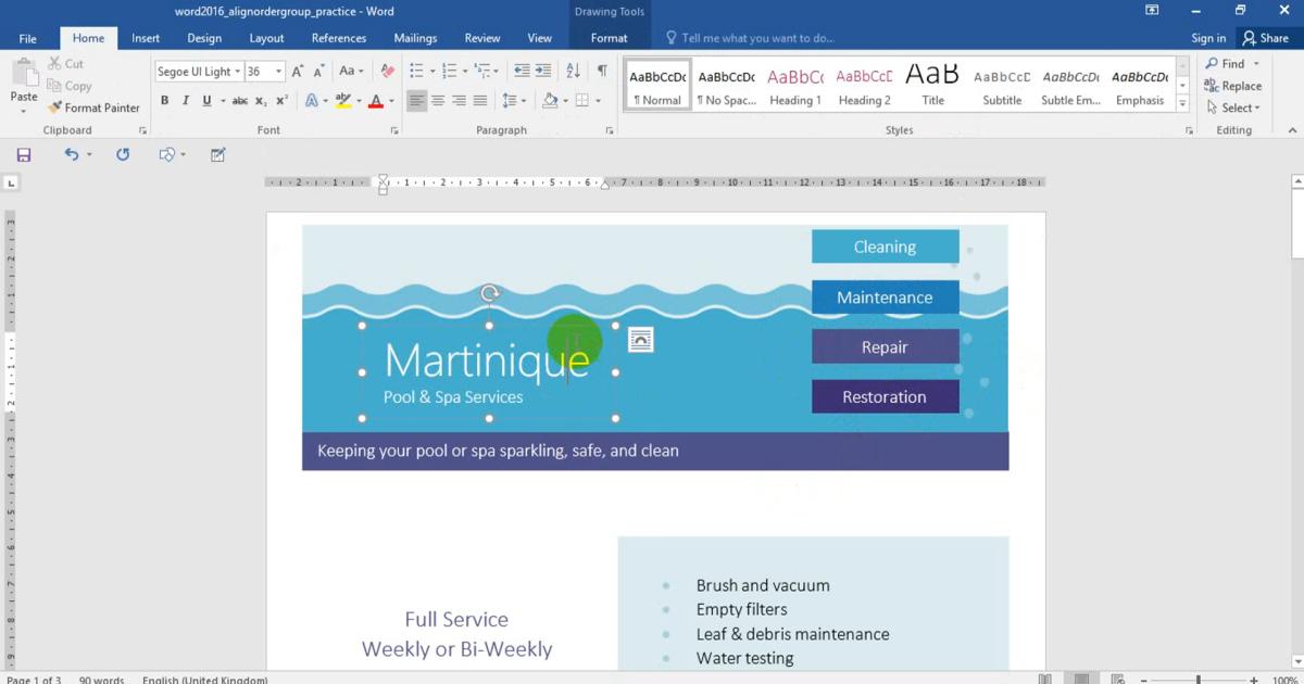 Căn chỉnh, sắp xếp, nhóm các đối tượng khi soạn thảo văn bản với Word