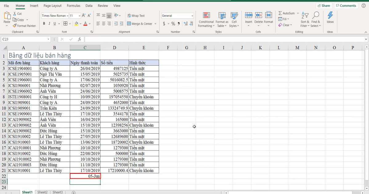 Thế nào là bảng dữ liệu Excel? Các thành phần của bảng dữ liệu Excel