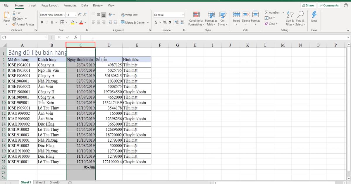 Thế nào là bảng dữ liệu Excel? Các thành phần của bảng dữ liệu Excel