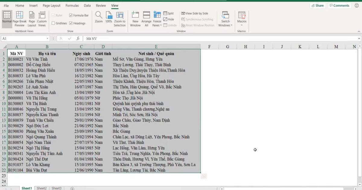 Kỹ thuật định dạng kẻ khung và xóa khung trong Excel
