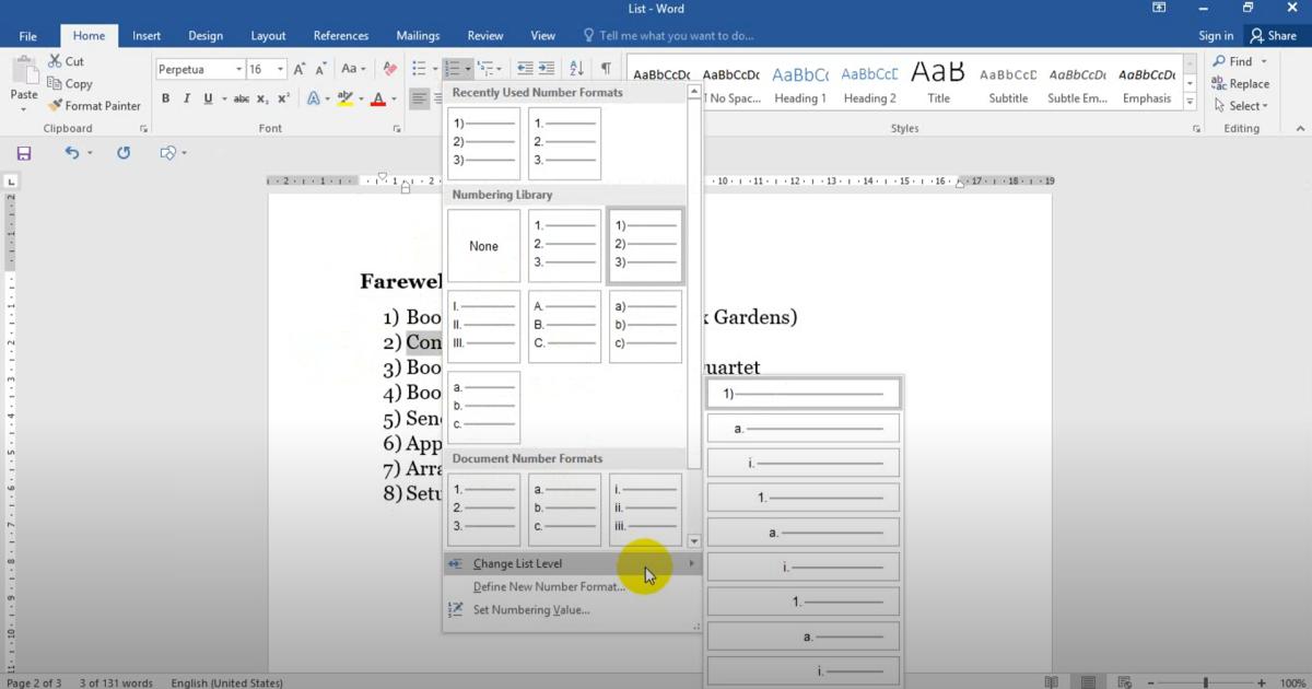 Đánh dấu (bullet) và đánh số (numbering) tự động trong Word