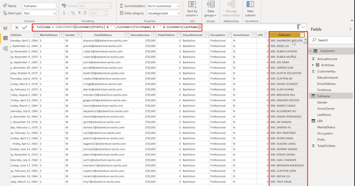 Nhóm hàm TEXT cơ bản để phân tích dữ liệu trong PowerBI DAX