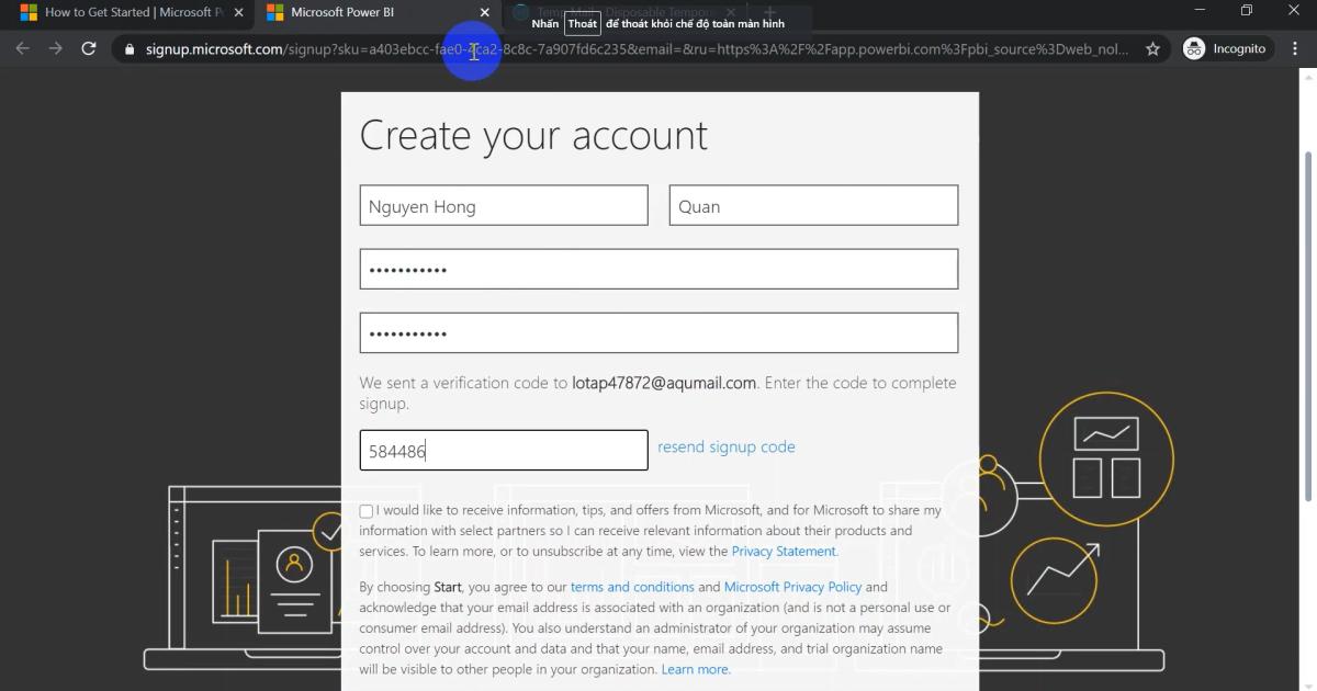 Hướng dẫn cách cài đặt tài khoản PowerBI Pro miễn phí