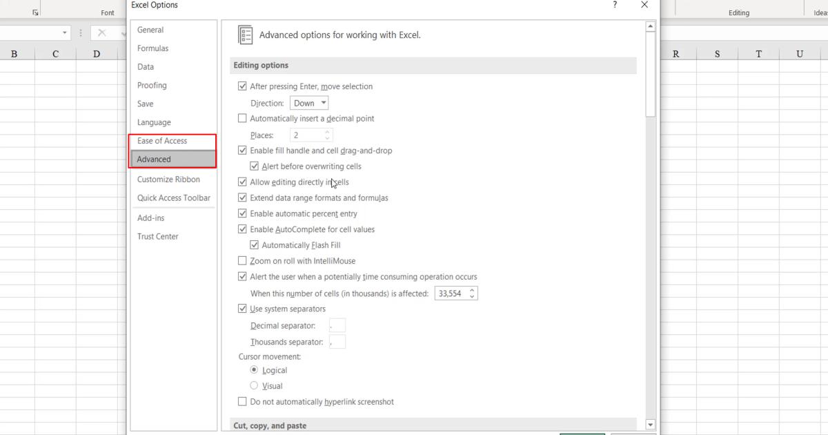 Tìm hiểu về Tùy chỉnh trong Excel và những thiết lập thường gặp
