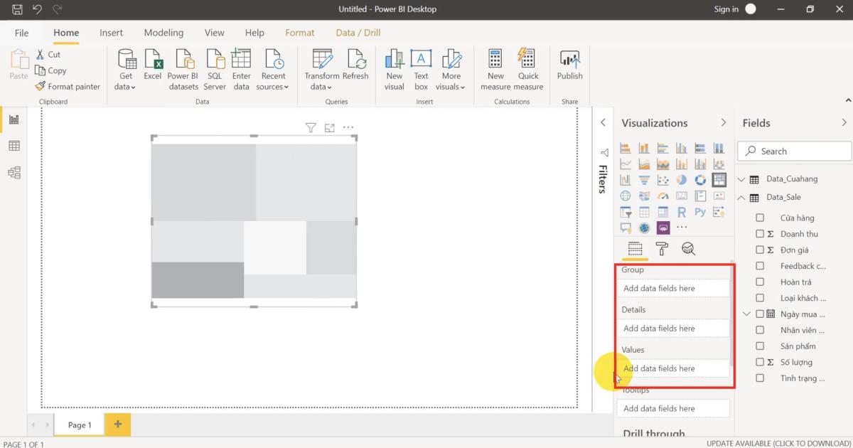 Cách tạo và sử dụng biểu đồ TreeMap hiệu quả trong PowerBI