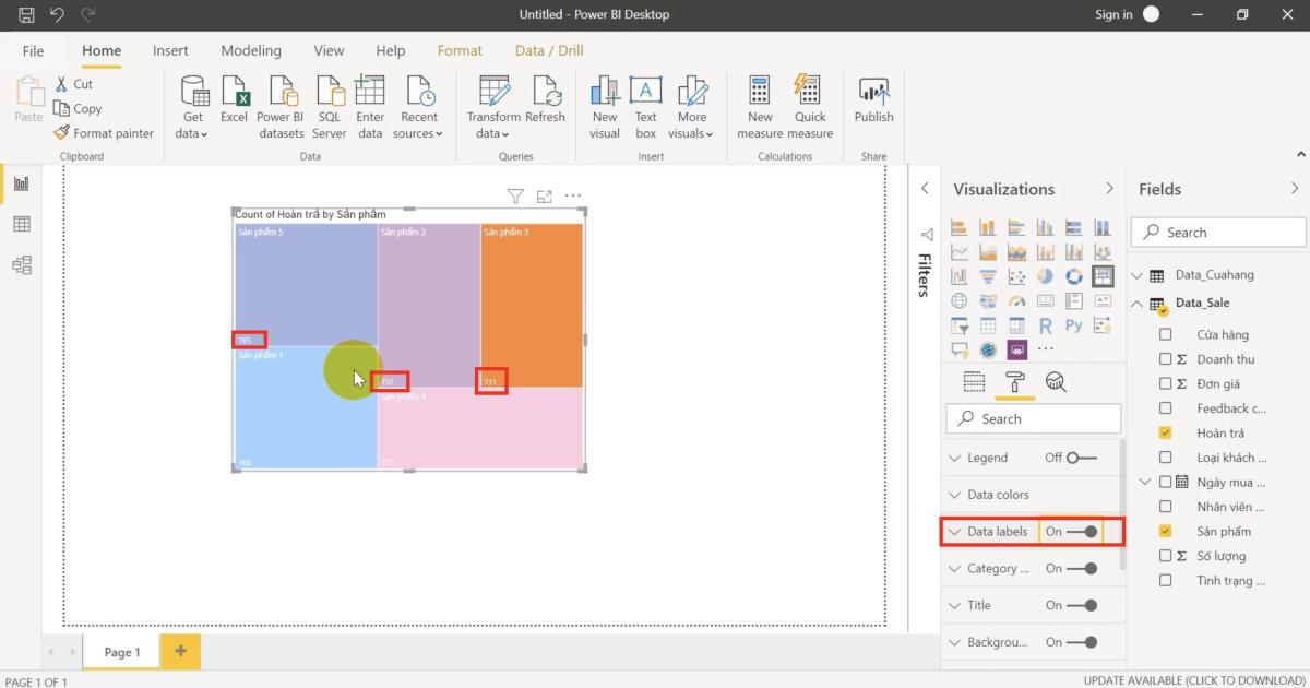 Cách tạo và sử dụng biểu đồ TreeMap hiệu quả trong PowerBI