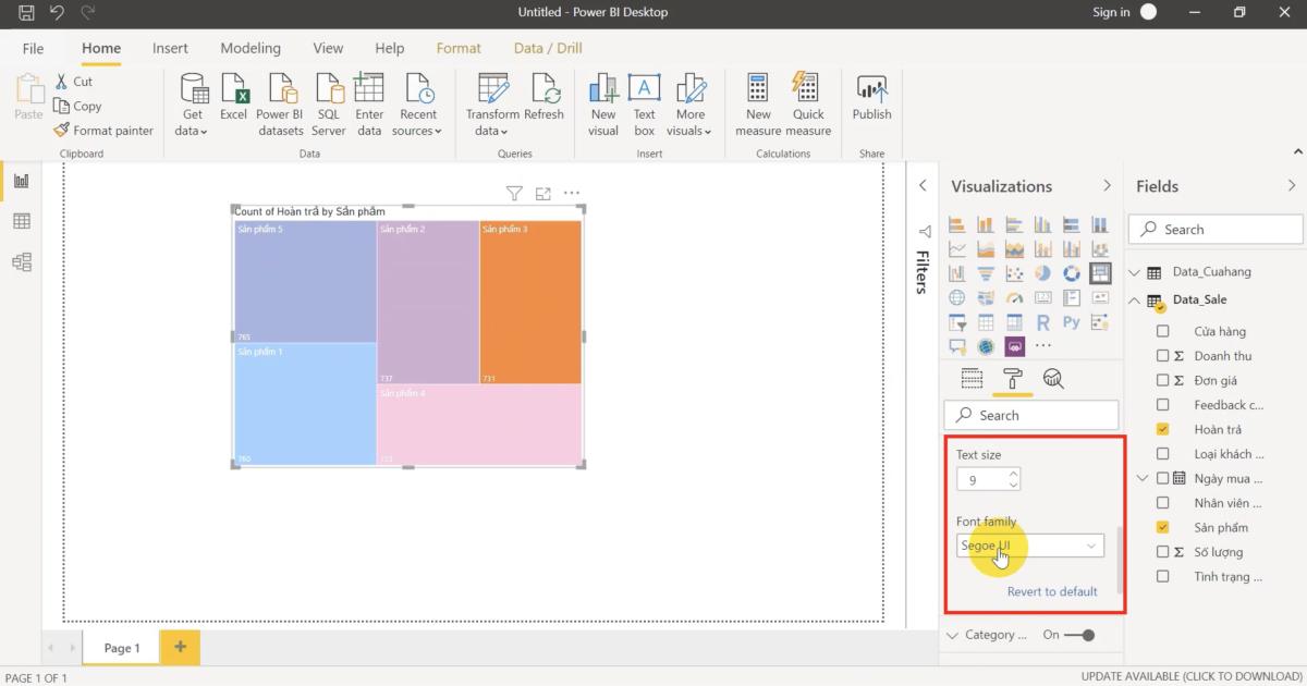 Cách tạo và sử dụng biểu đồ TreeMap hiệu quả trong PowerBI