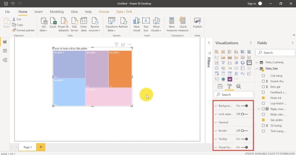 Cách tạo và sử dụng biểu đồ TreeMap hiệu quả trong PowerBI