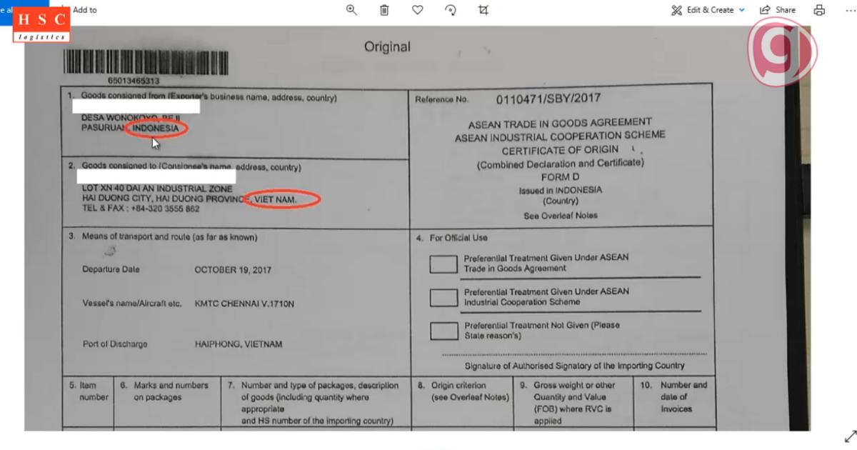 C/O 3 bên là gì? Những trường hợp phát sinh khi làm C/O 3 bên