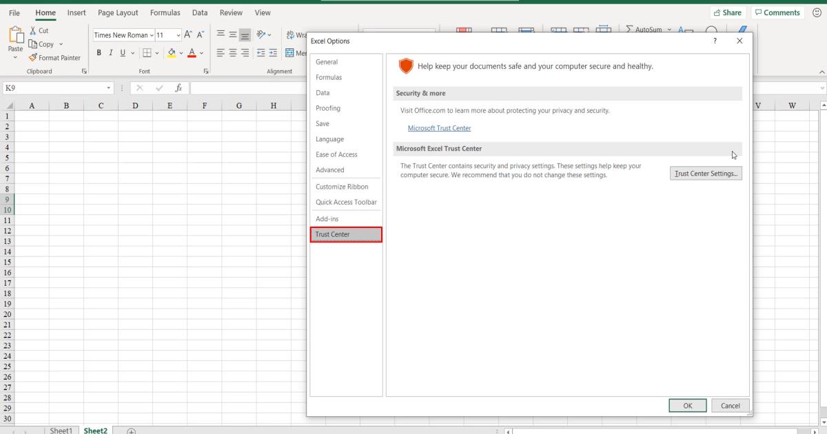 Tìm hiểu về Tùy chỉnh trong Excel và những thiết lập thường gặp