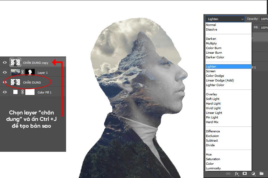 Cách tạo hiệu ứng Double Exposure (chồng ảnh) trong Photoshop dưới 5 phút