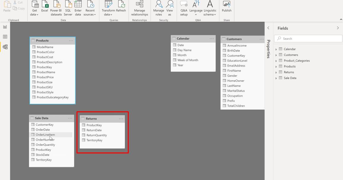 Phân biệt Data Table và Lookup Table, Table Relationship và Merged Data