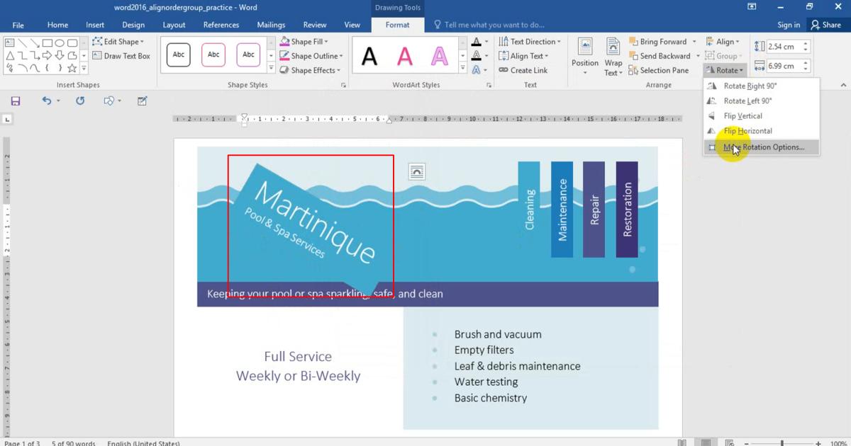 Căn chỉnh, sắp xếp, nhóm các đối tượng khi soạn thảo văn bản với Word