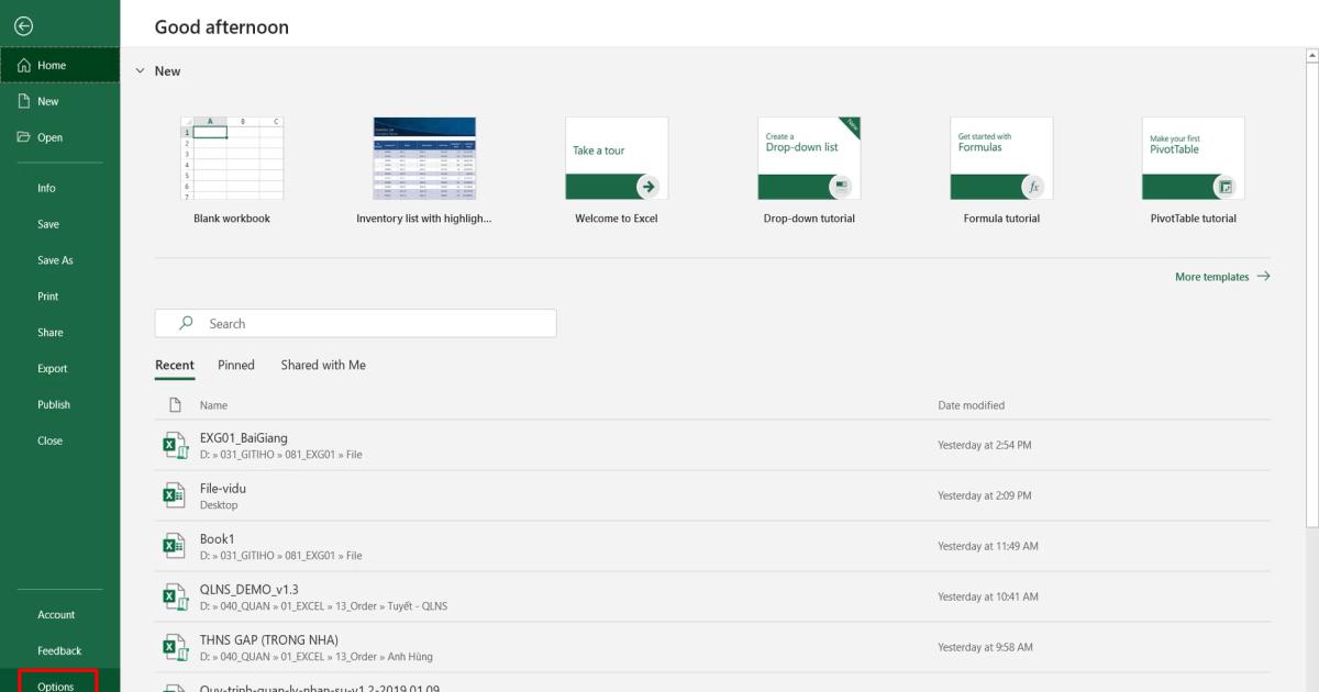 Tìm hiểu về Tùy chỉnh trong Excel và những thiết lập thường gặp