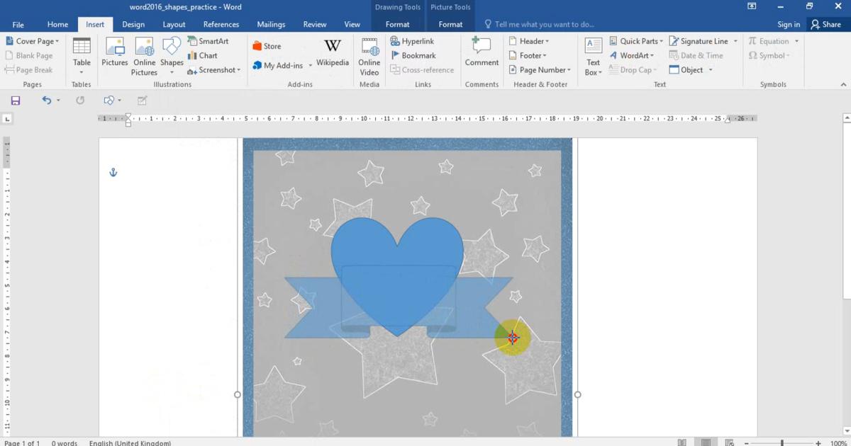 Thao tác chèn, định dạng và chỉnh sửa Shape trong Word