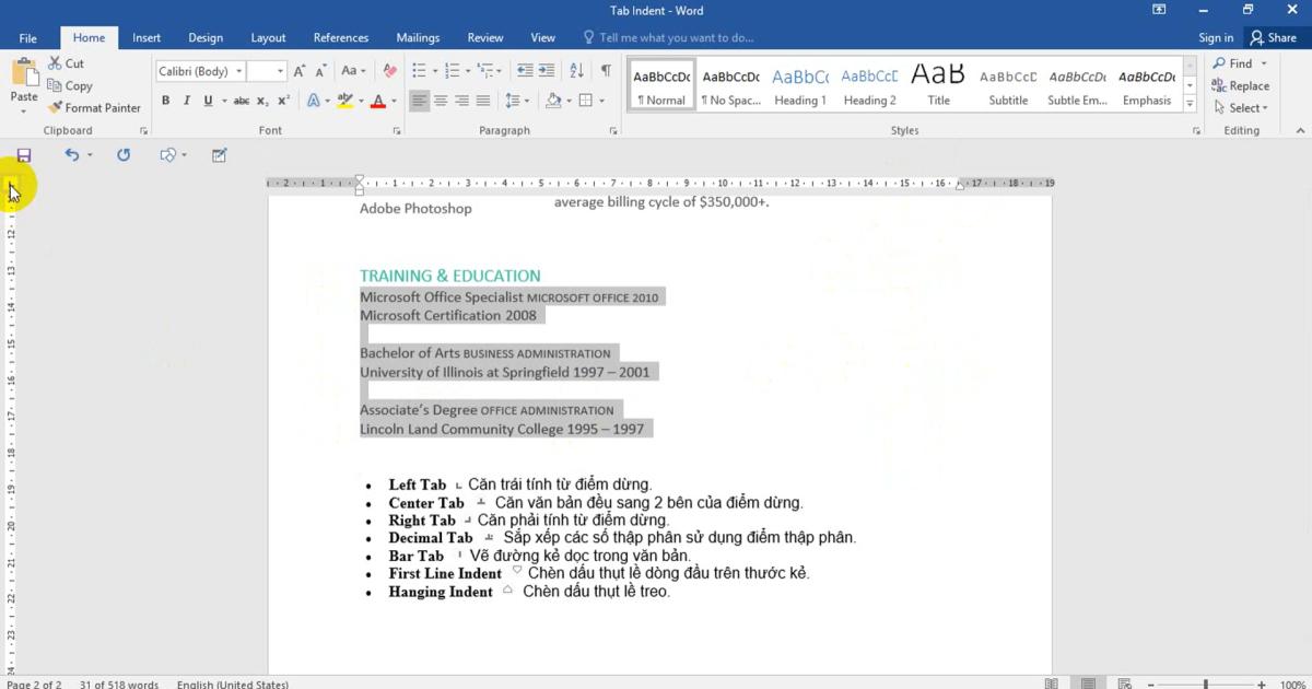 Khái niệm đoạn văn, thụt lề, căn lề, dấu đoạn, ngắt dòng - Phần 1