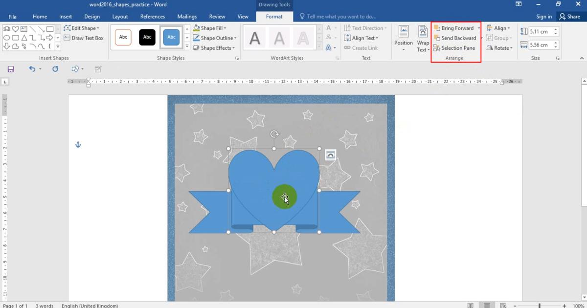 Thao tác chèn, định dạng và chỉnh sửa Shape trong Word
