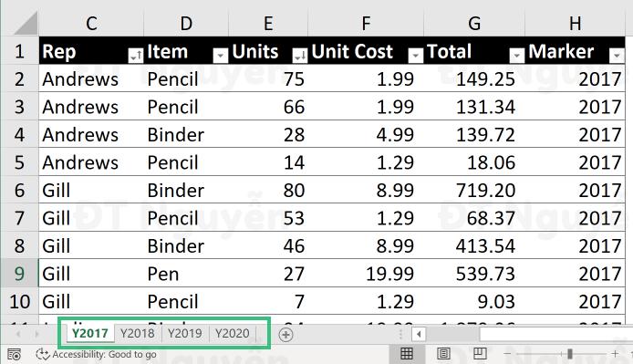 Lập Pivot Table với nhiều Sheet dữ liệu khác nhau vô cùng đơn giản