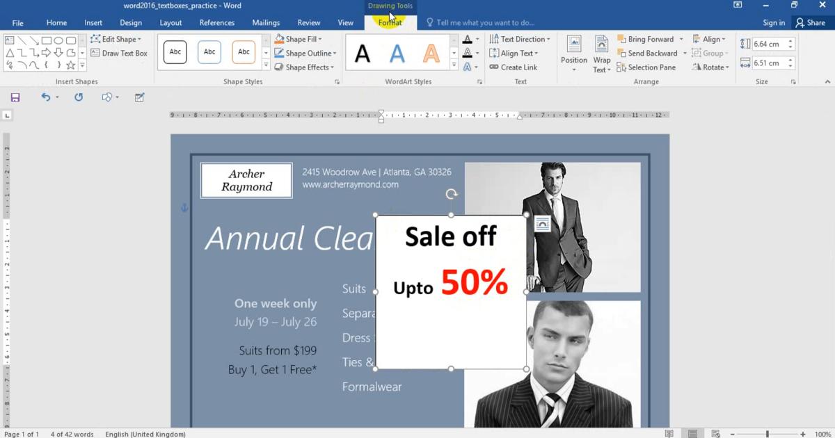 Thao tác Chèn Hộp văn bản - Text Box trong soạn thảo văn bản Word