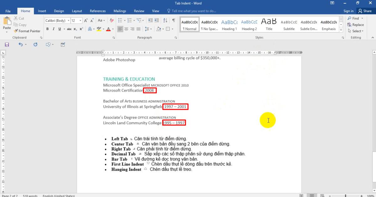 Khái niệm đoạn văn, thụt lề, căn lề, dấu đoạn, ngắt dòng - Phần 1