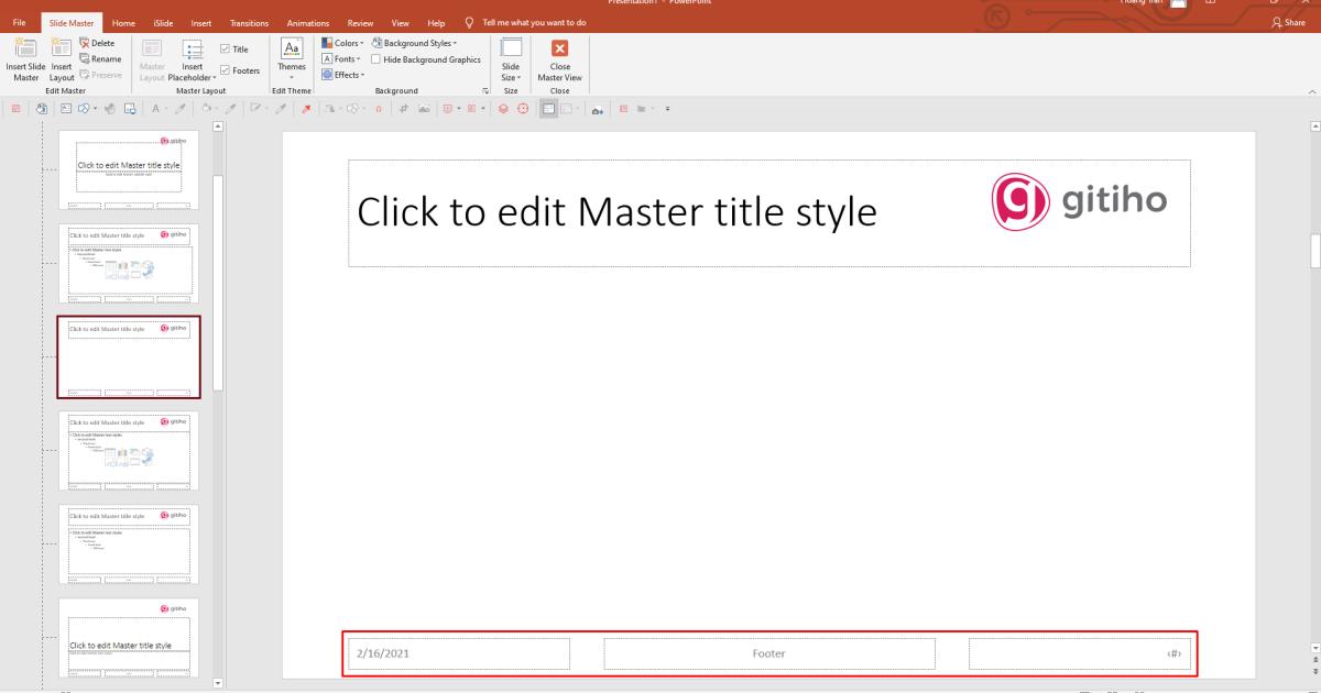Thủ thuật Powerpoint với Slide Master