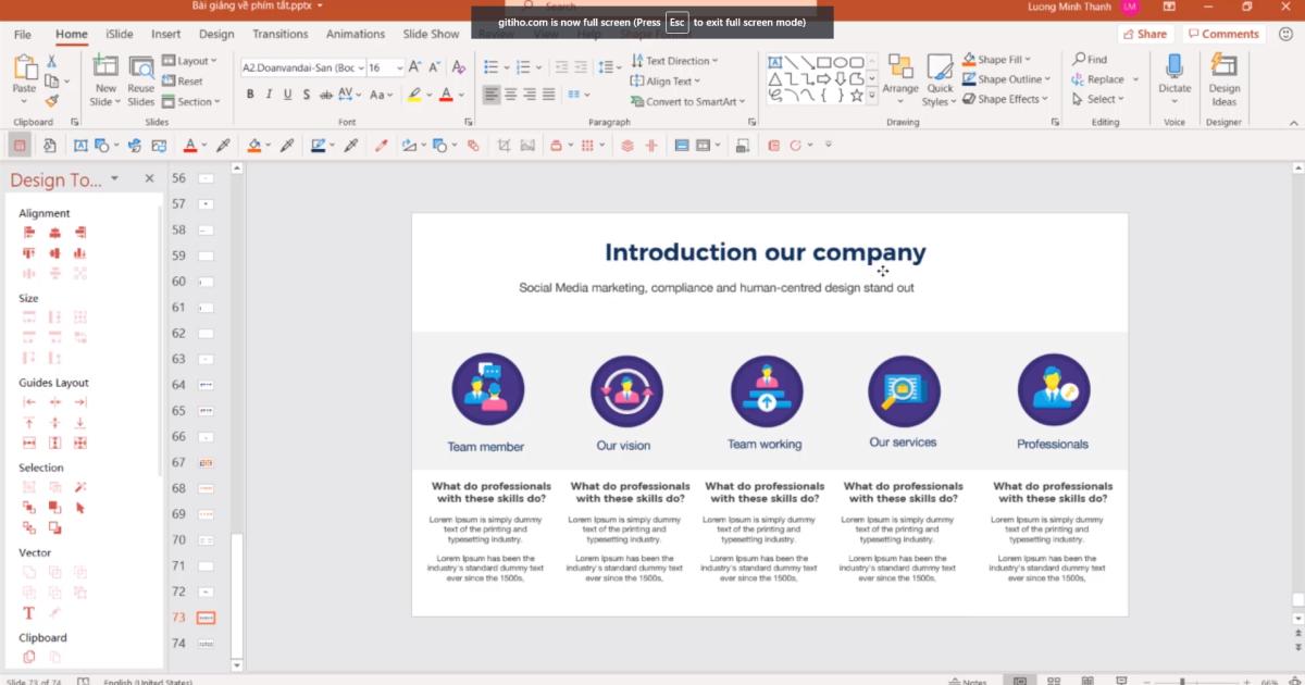 Phím tắt hữu ích khi thiết kế Slide bằng Powerpoint