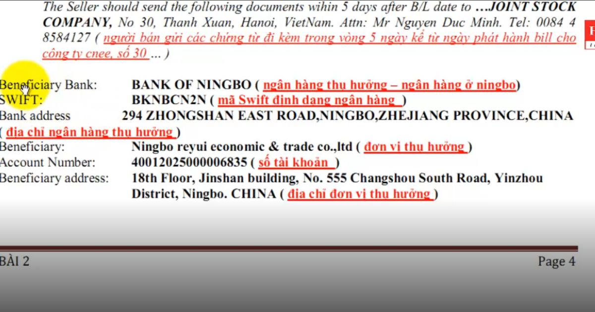 Những thành phần xuất hiện trong một hợp đồng xuất nhập khẩu