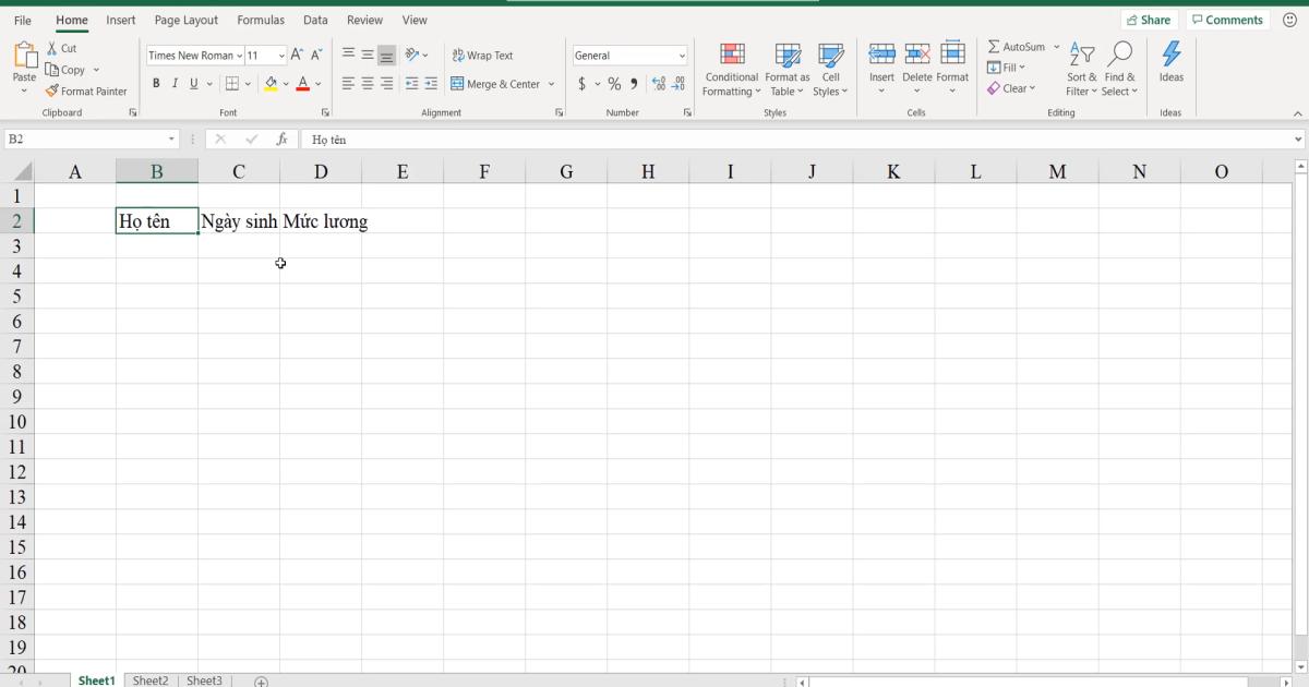 Hướng dẫn cách nhập dữ liệu trong Excel chính xác nhất