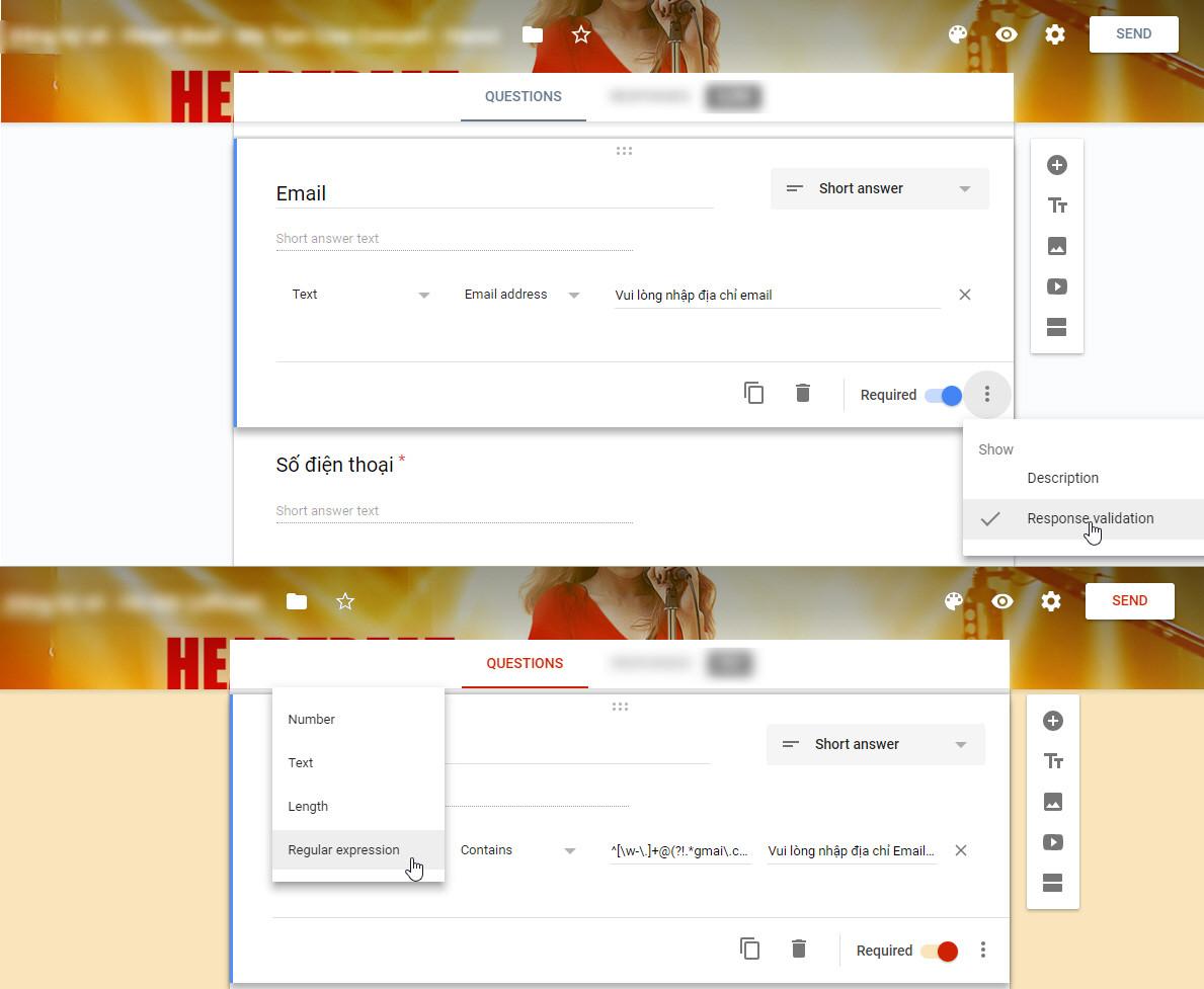 Cách xác thực thông tin chính xác bằng Google Form nâng cao