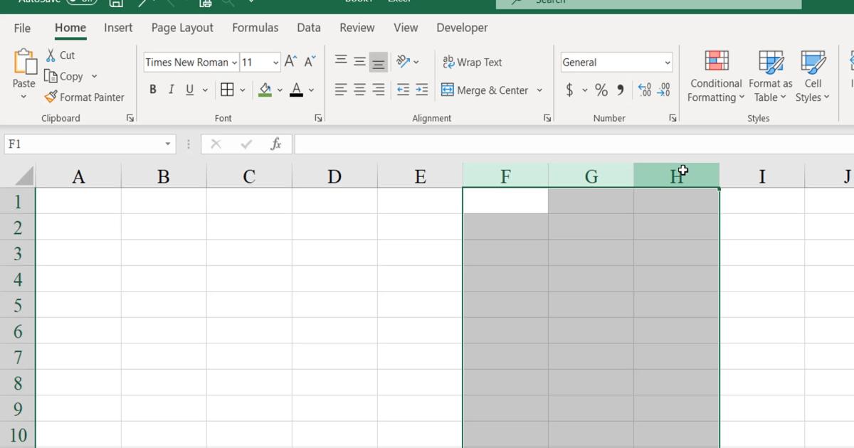 Một số thao tác thường dùng với đối tượng Hàng, Cột trong Excel - Phần 1