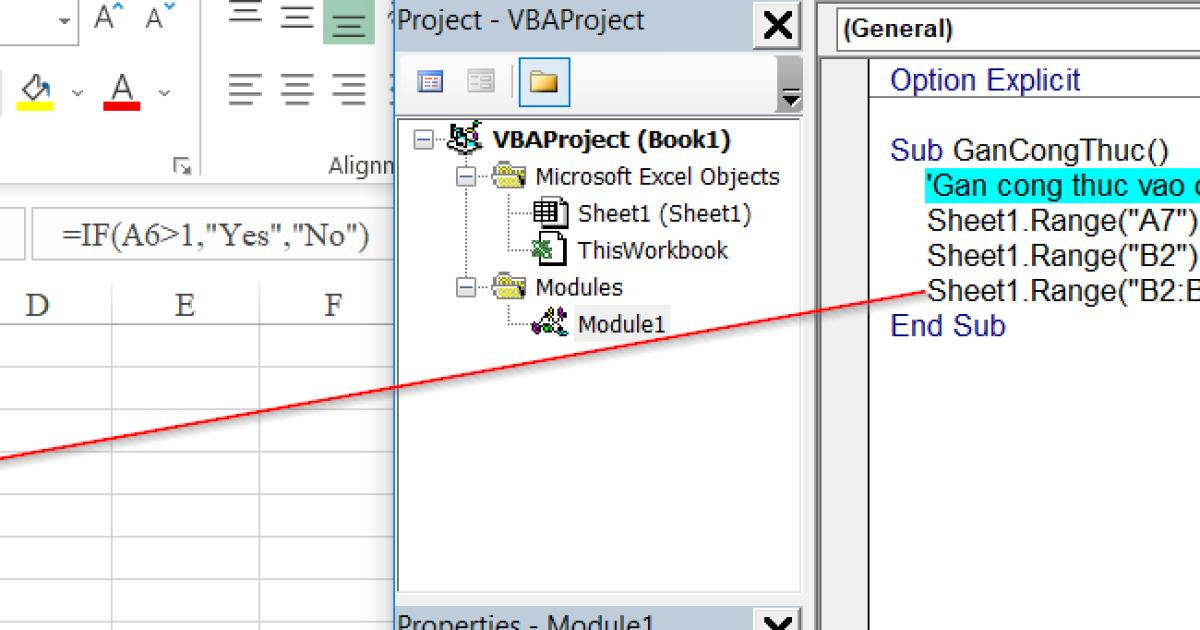 Cách để Excel VBA tự động điền công thức và gán giá trị